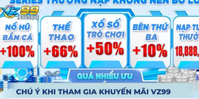 Khuyến Mãi VZ99 - Sự Kiện Độc Quyền Cho Hội Viên 2025 4 Chú ý cần nắm bắt để nhận quà hợp lệ