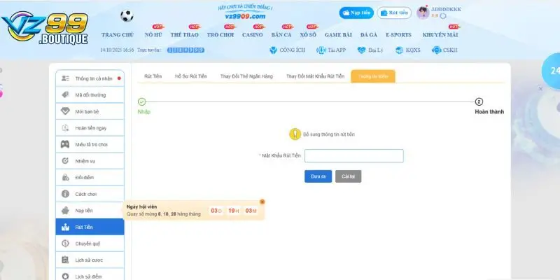 Trang chủ 30 Rút tiền VZ99 siêu đơn giản