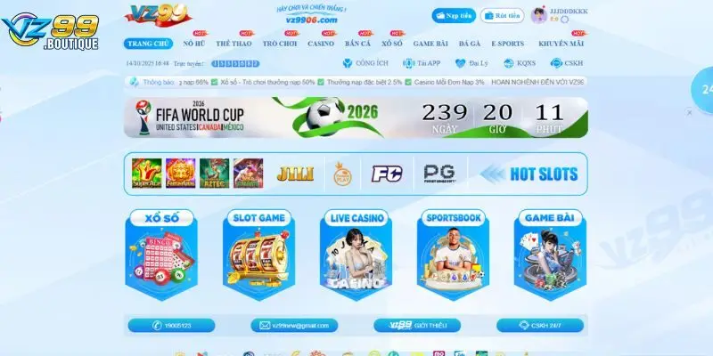 Trang chủ 26 Top sảnh game hot nổi bật tại VZ99